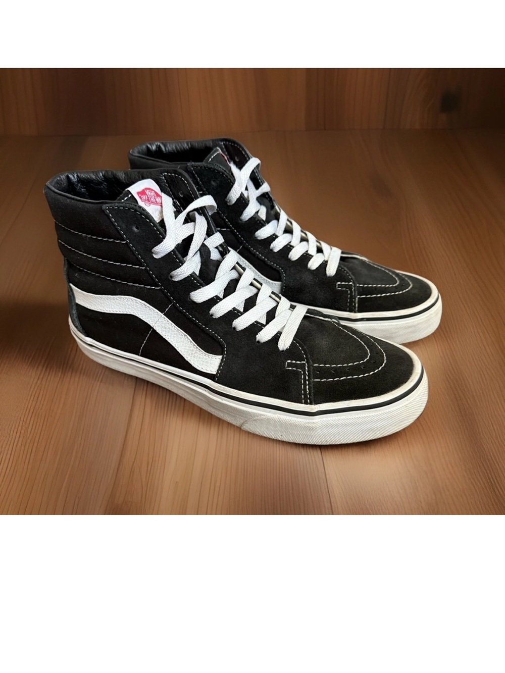 VANS Sk8-Hi High-Top Sneakers Black/White Skater Unisex Size M8/W9.5